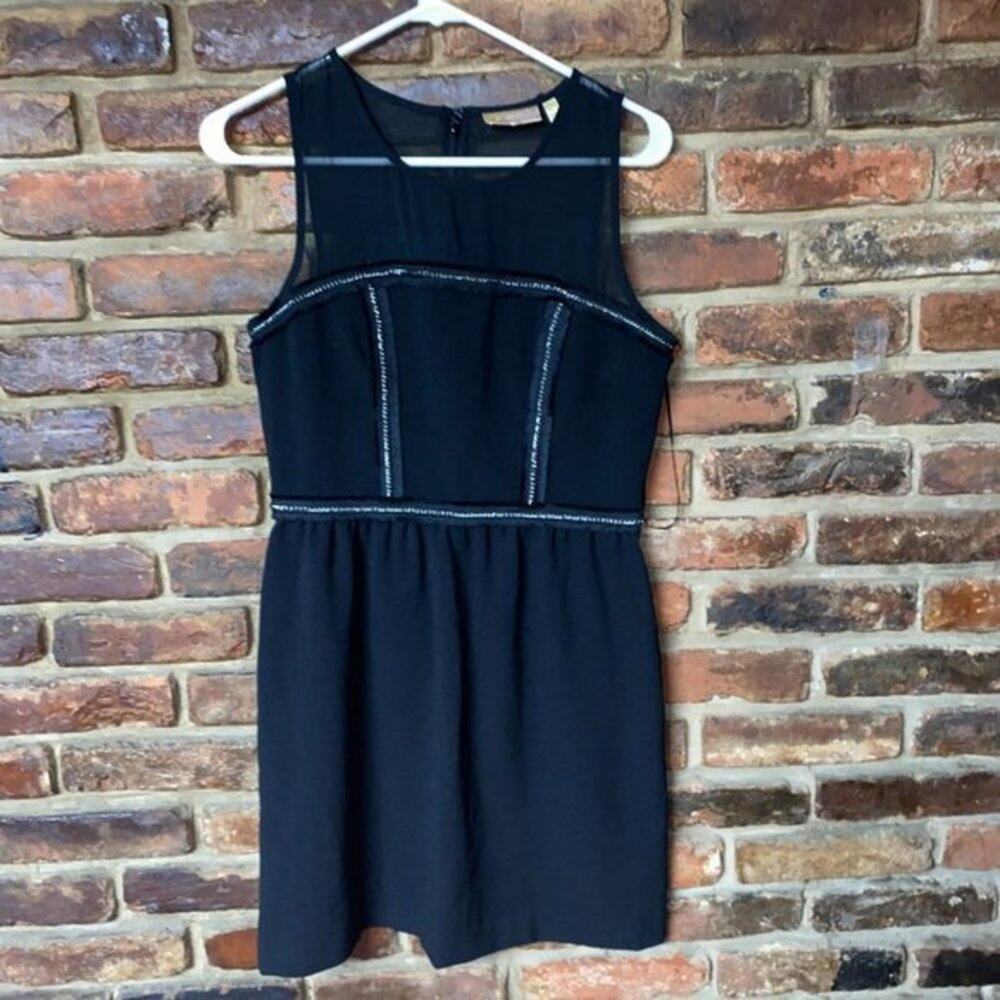 Princess Vera Wang Black Beaded Mesh Mini Dress Junior's Size 7